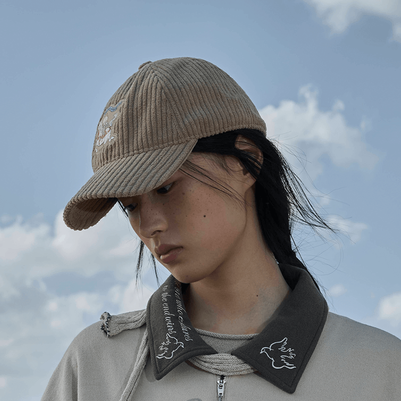 HIRONO Whisper Within beige corduroy cap photo 2