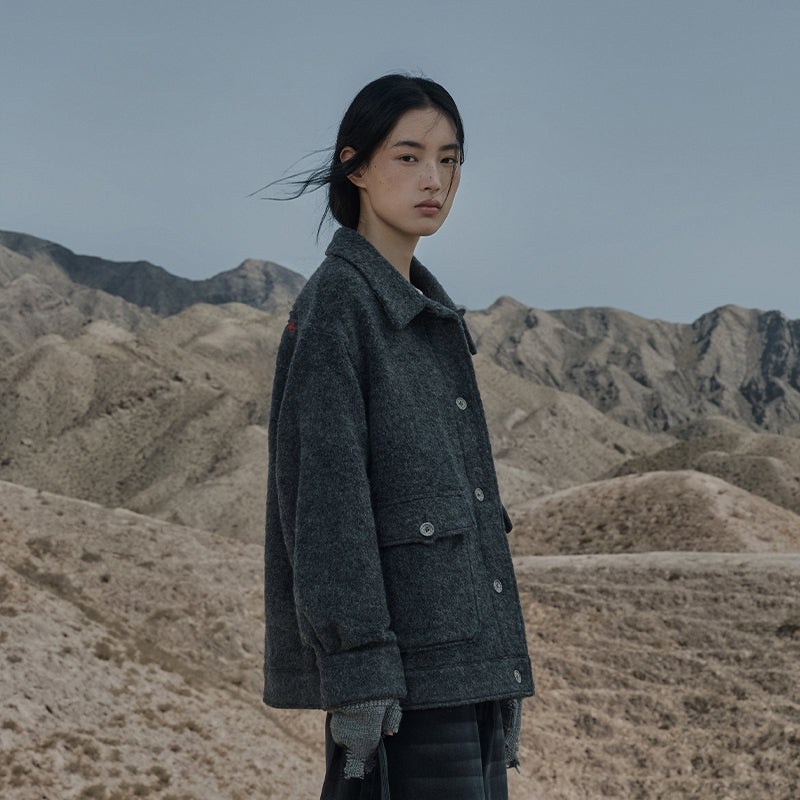 HIRONO Whisper Within wool blend jacket image 3