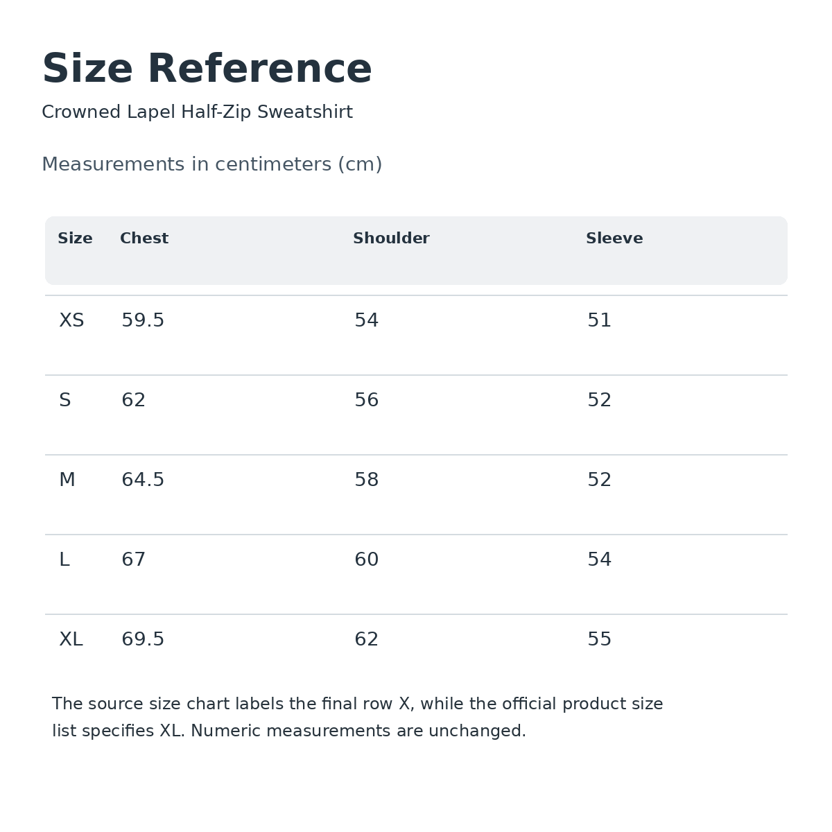 Hirono crowned English product specifications and size reference