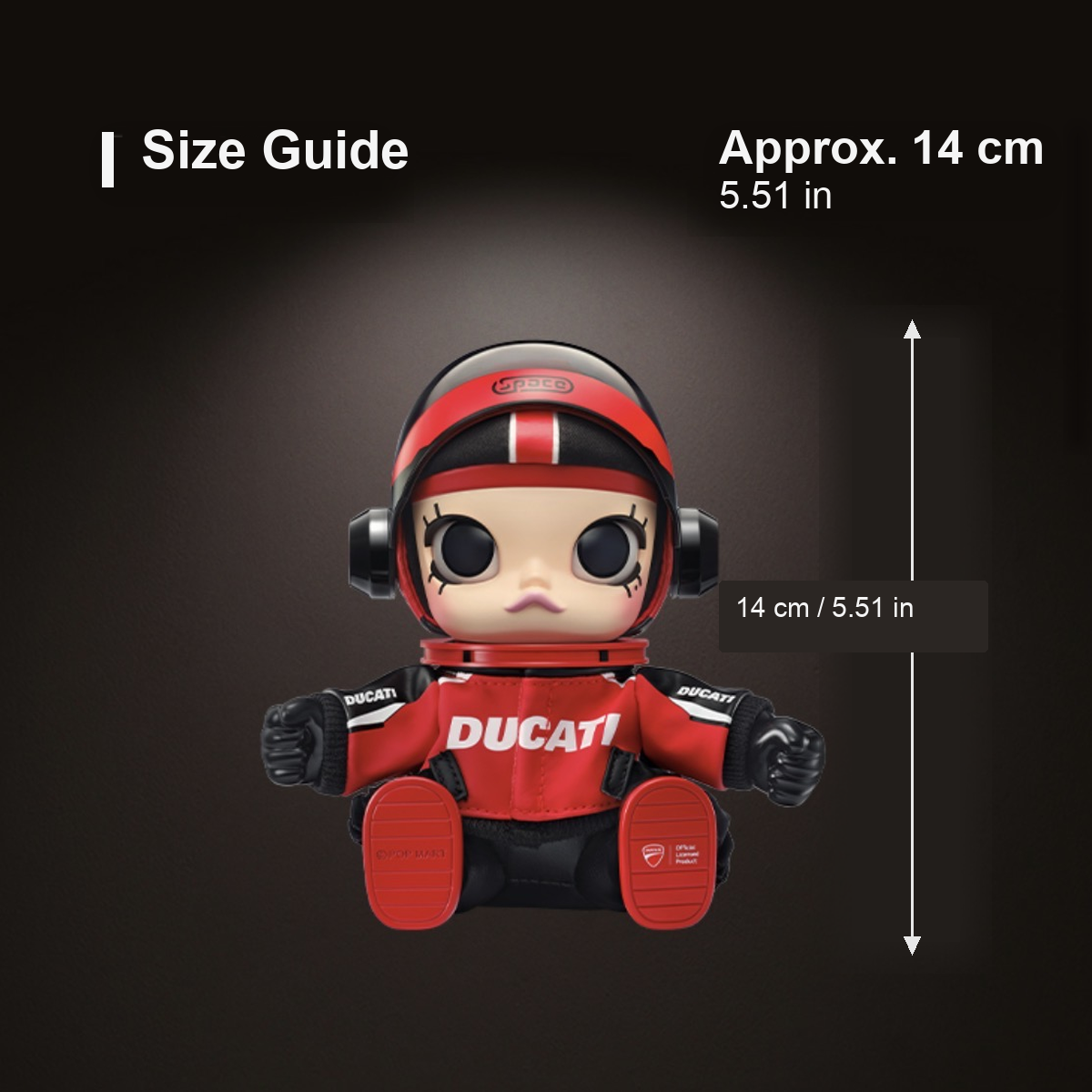 POP MART MEGA SPACE MOLLY × DUCATI Serie Vinyl Plush Pendant