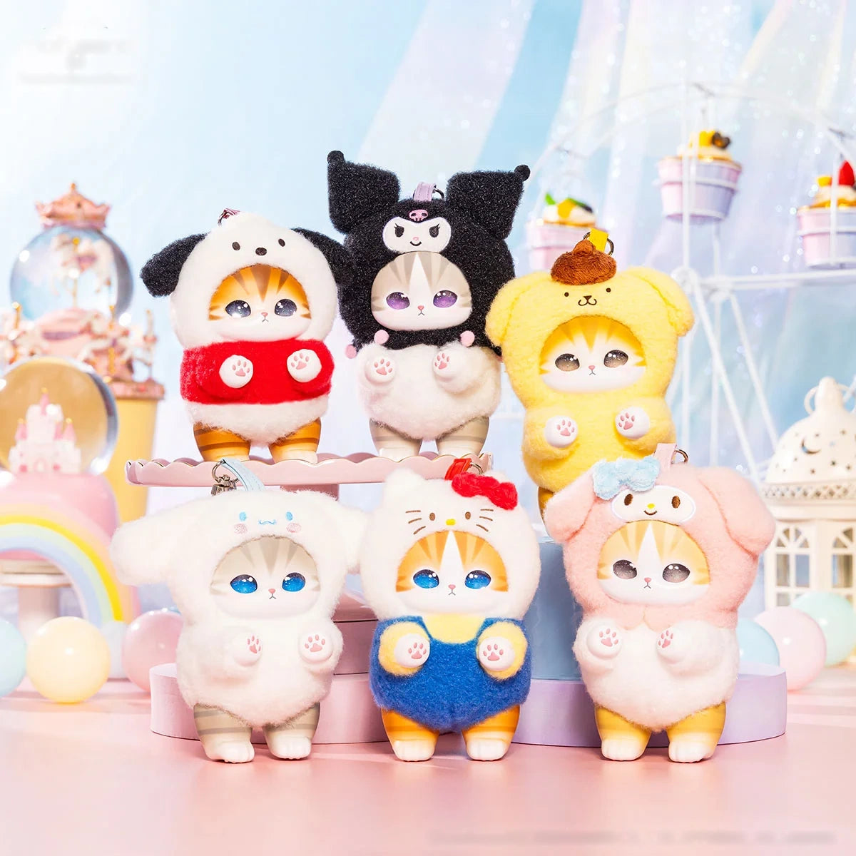 Mofusand x Sanrio Characters Kiramekko Plush Pendant
