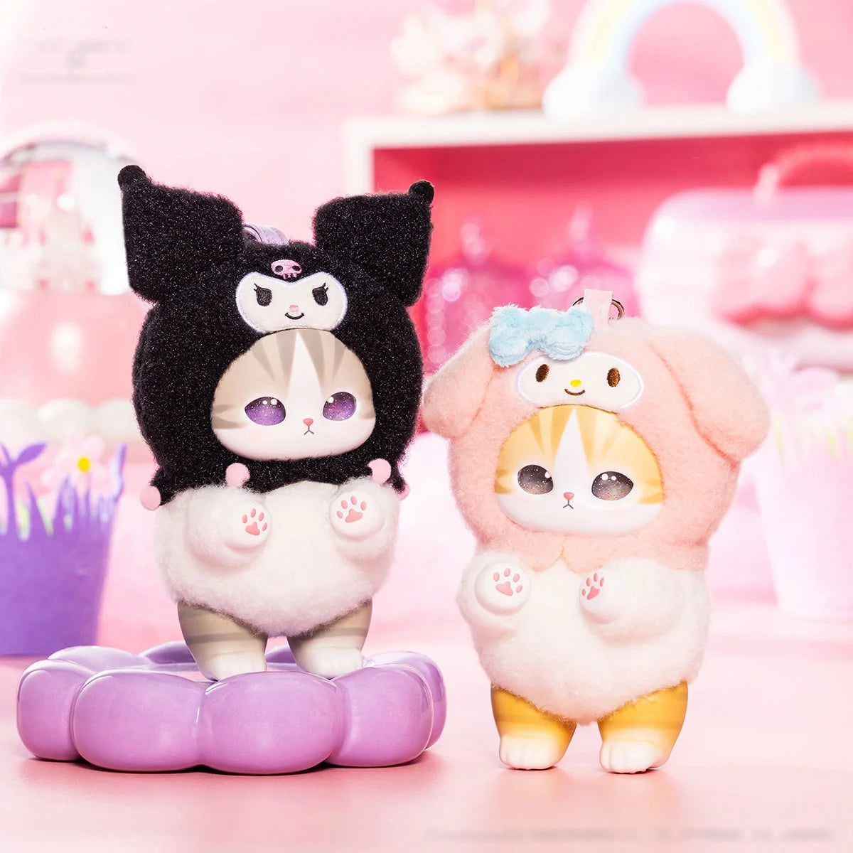 Mofusand x Sanrio Characters Kiramekko Plush Pendant