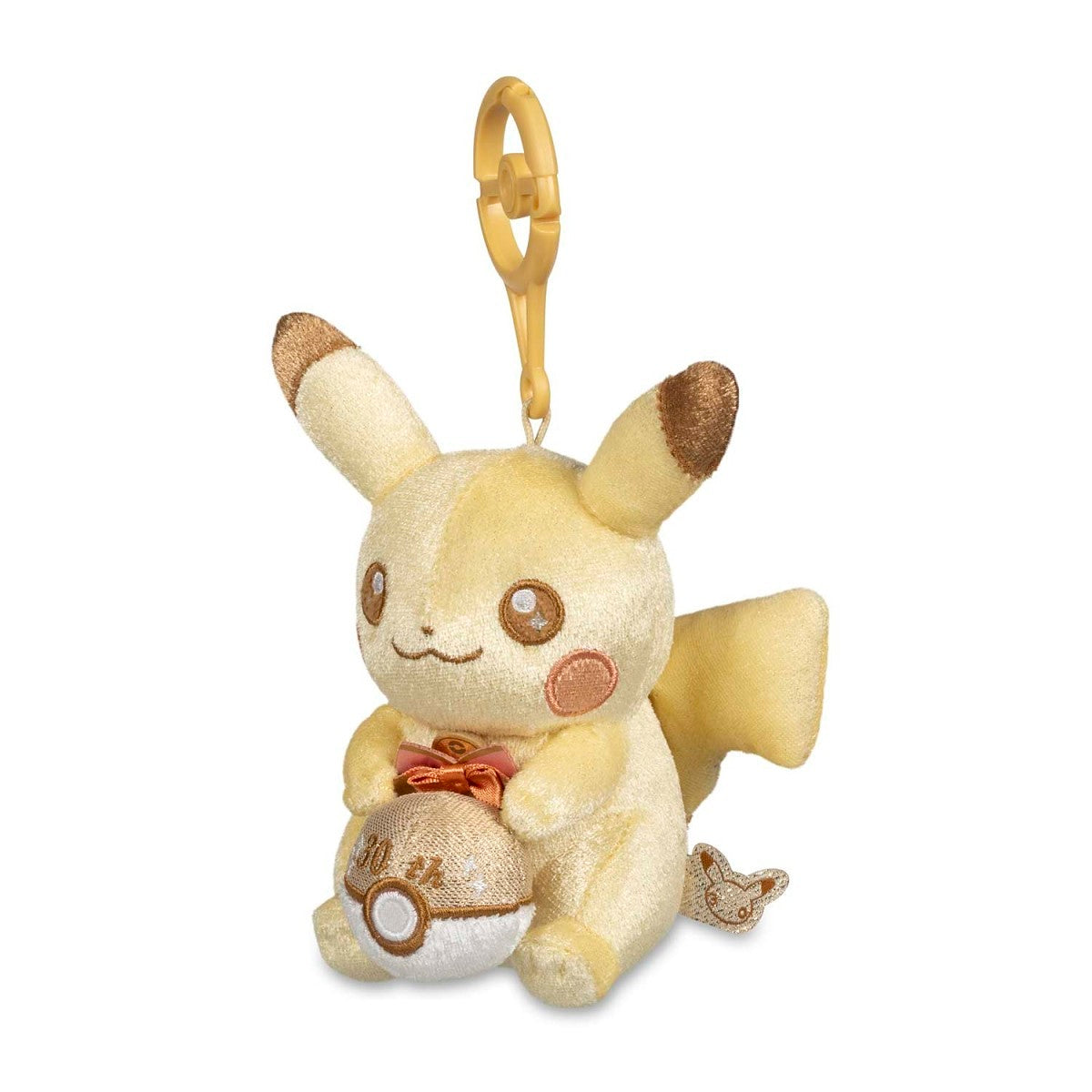 Pikachu 30th Celebration Plush Key Chain front view