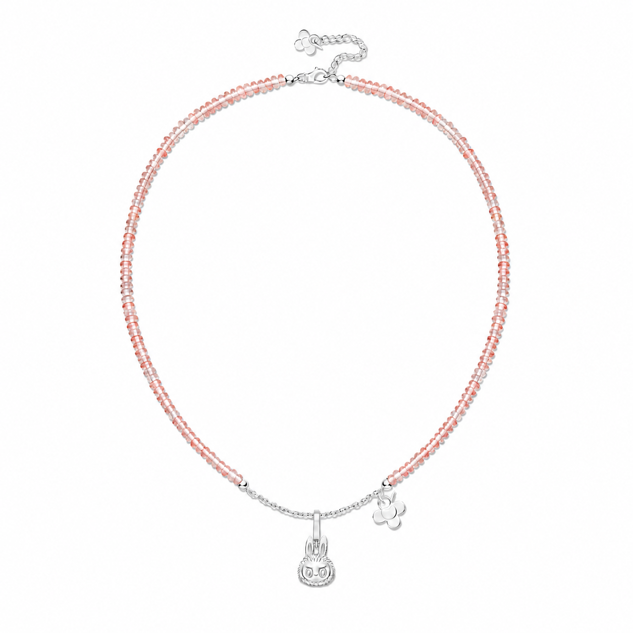 POPOP Fruition Pink Glass Necklace – LABUBU Pendant