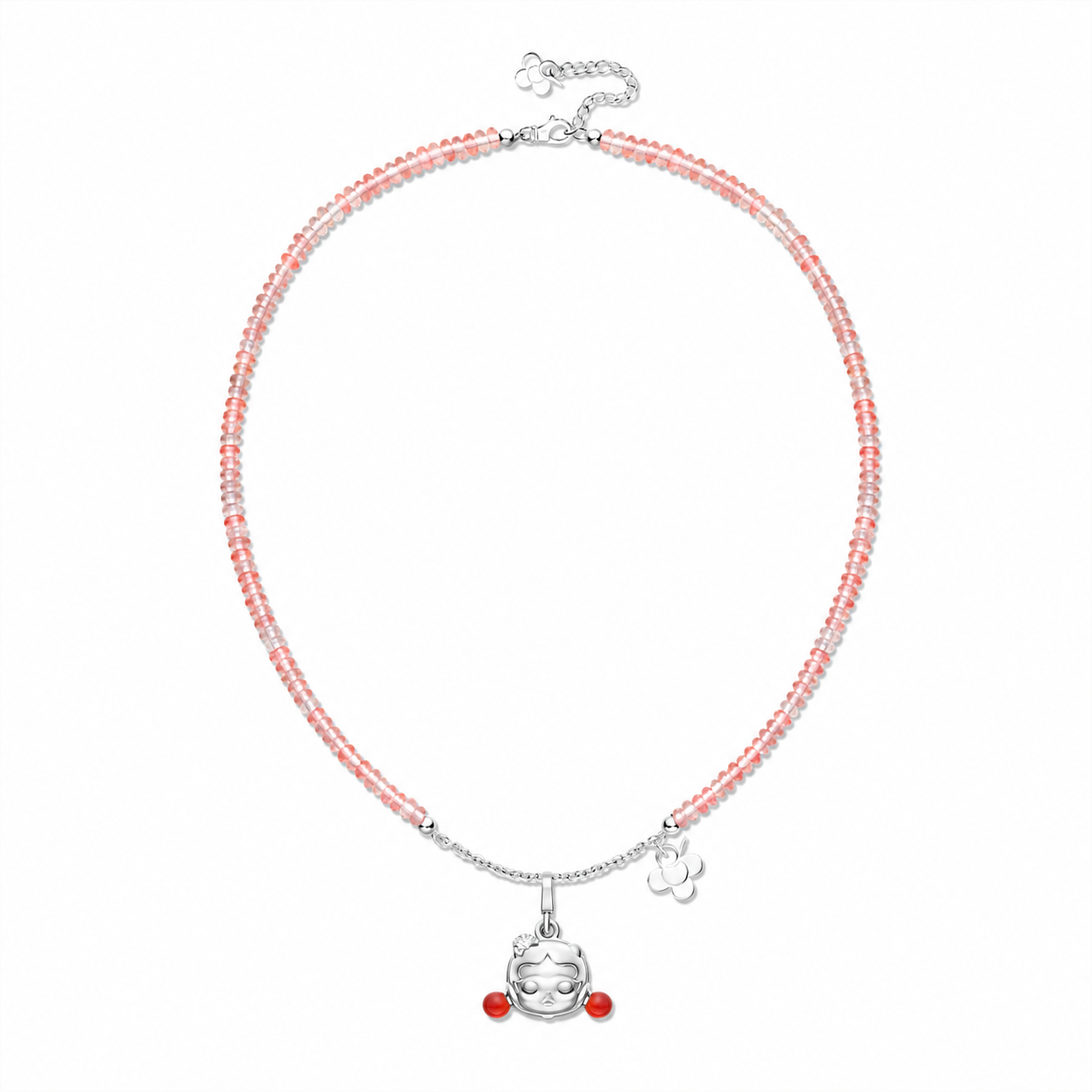 POPOP Fruition Pink Glass Necklace – SKULLPANDA Pendant