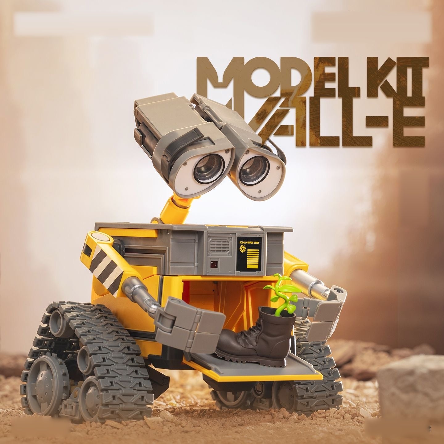 POP MART GONG Robot Story WALL-E 15cm scale assembly model figure with plant accessory