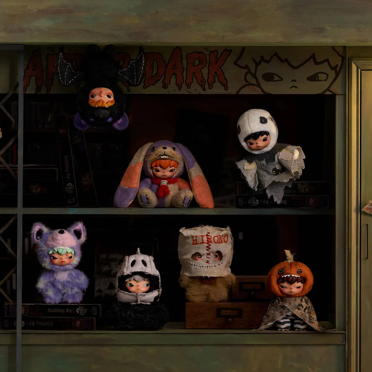 POP MART HIRONO After Dark Series Plush Doll Pendant display image