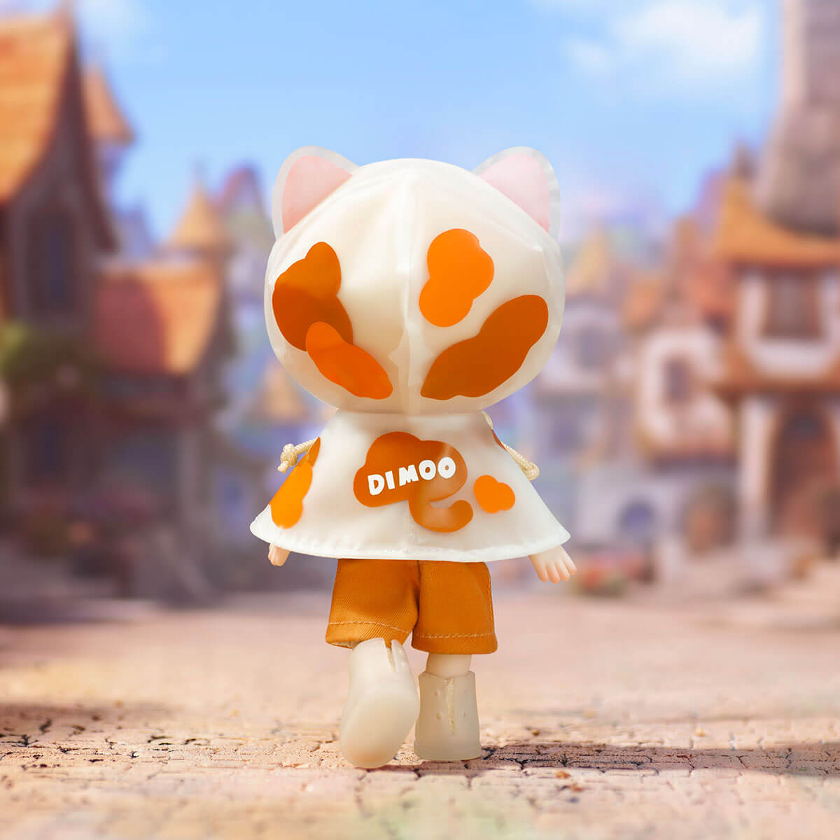 Yellow Dimoo Cat DIMOO Raincoat Cat Action Figure | POP MART Collectible Toy – ri-son