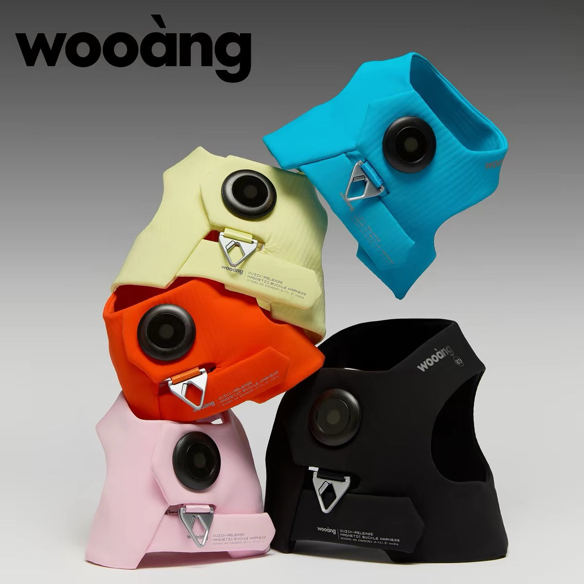 Wooang Shield-01 magnetic 3D fit dog harness in all five colors