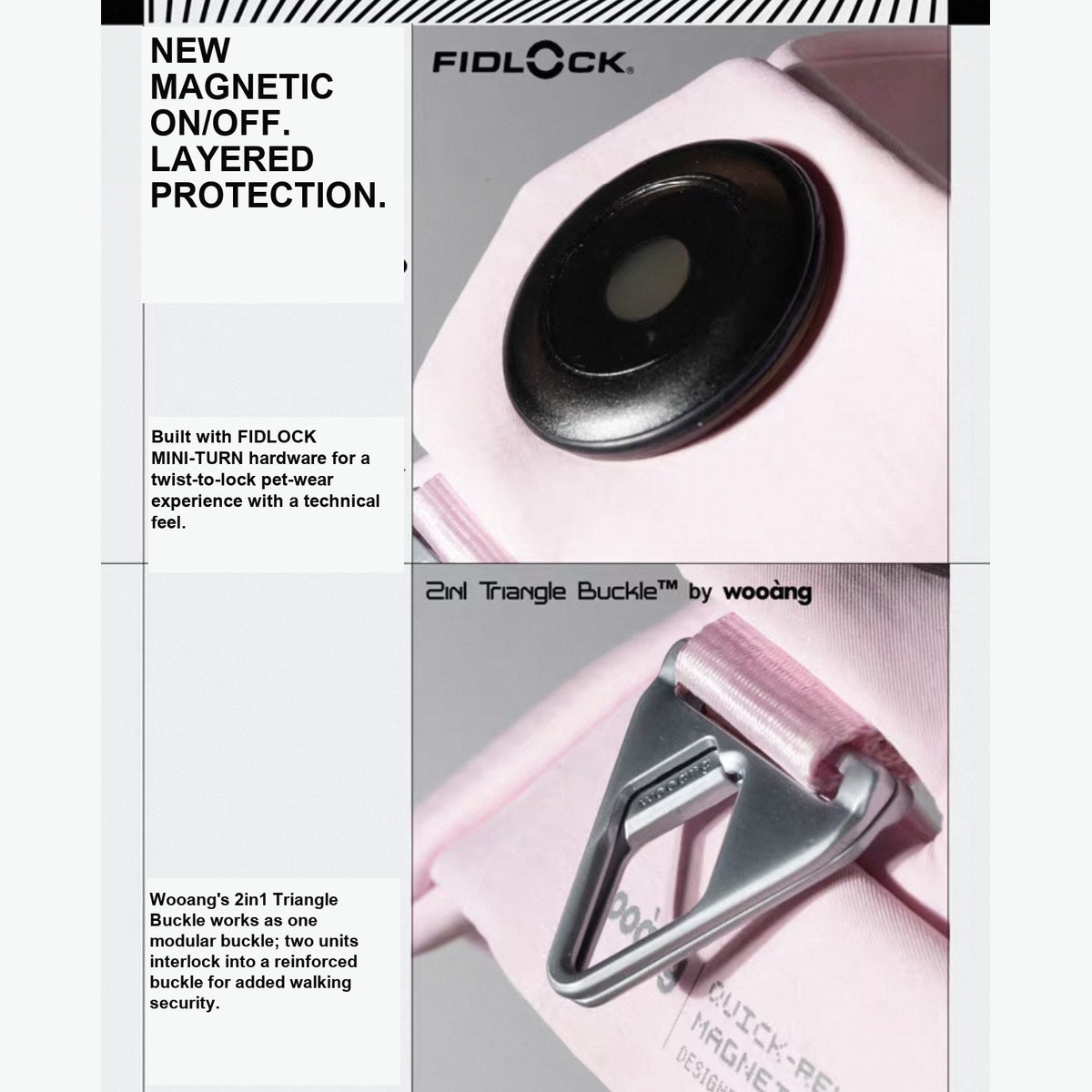 Wooang Shield-01 English feature image for FIDLOCK magnetic buckle and triangle buckle