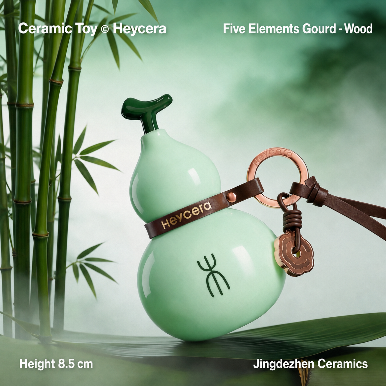 Heycera Five Elements Handmade Ceramic Gourd Bag Charm