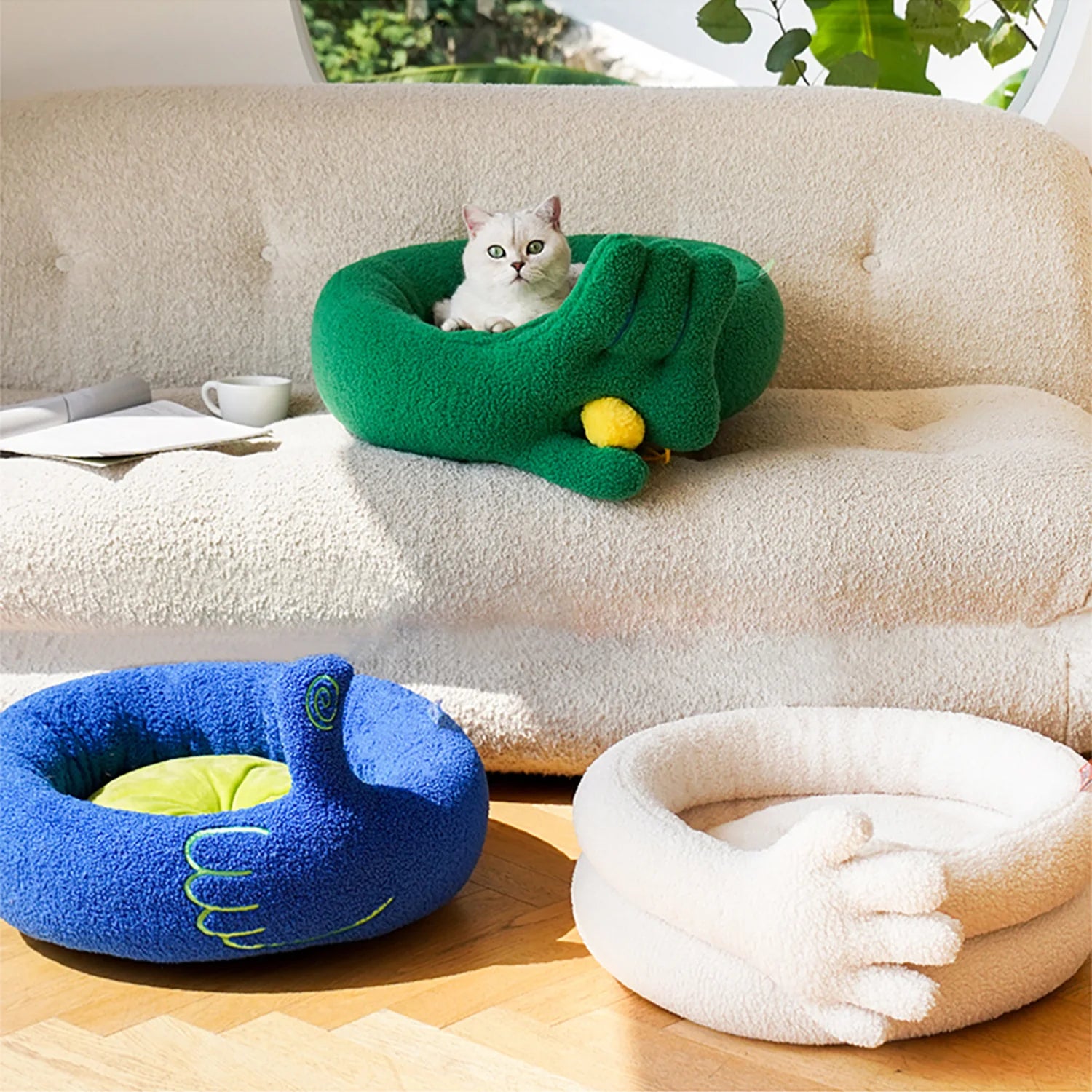 Zeze Pet|Warm Hug Cat Bolster Sofa Bed - ri-son