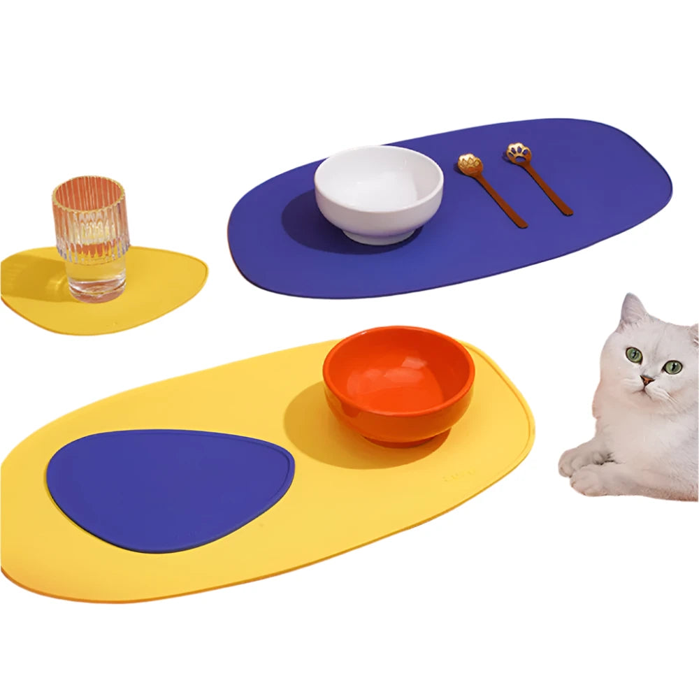 Zeze Cat, Dog Vibrant Food Grade Silicone Food Mat Set - ri-son