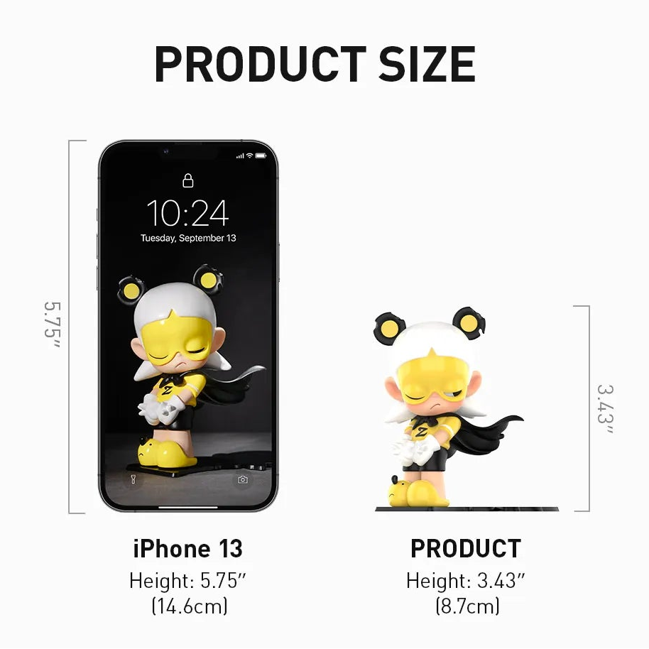 Product details of a ZSiga Guard figure including name, brand, size, material, and dimensions.